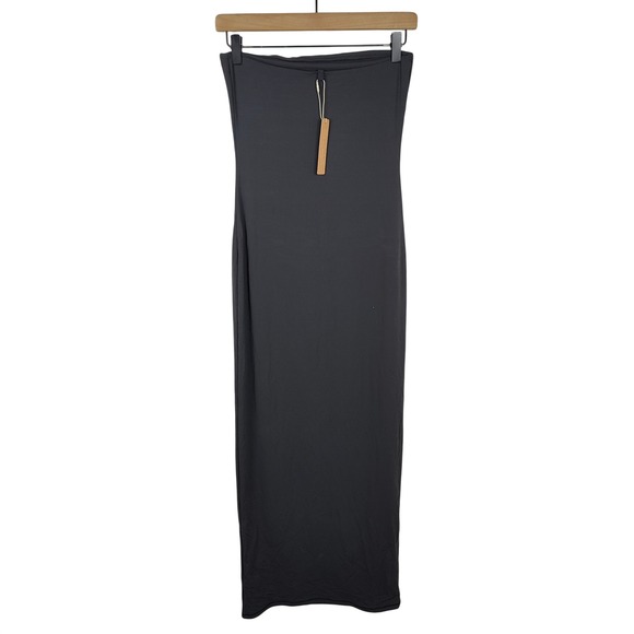 Skims Fits Everybody Tube Dress Womens Medium Onyx Black Maxi Bodycon NWT Glam - Picture 7 of 11